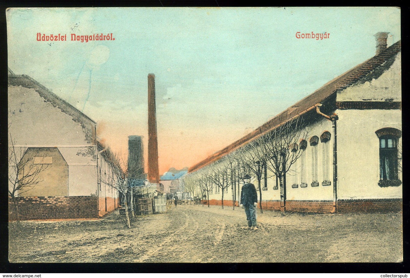 NAGYATÁD 1910. Gombgyár Régi Képeslap  /  1910 Button Factory Vintage Pic. P.card - Hungary