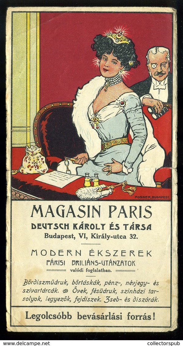 SZÁMOLÓ CÉDULA  Régi Reklám Grafika , Modern ékszerek   /  COUNTING CARD Vintage Adv. Graphics, Modern Jewels - Zonder Classificatie