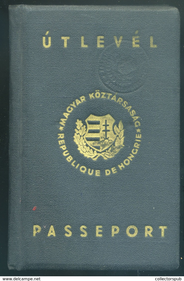 1948. Magyar Köztársaság, Fényképes útlevél  /  Hun. Republic Photo Passport - Zonder Classificatie