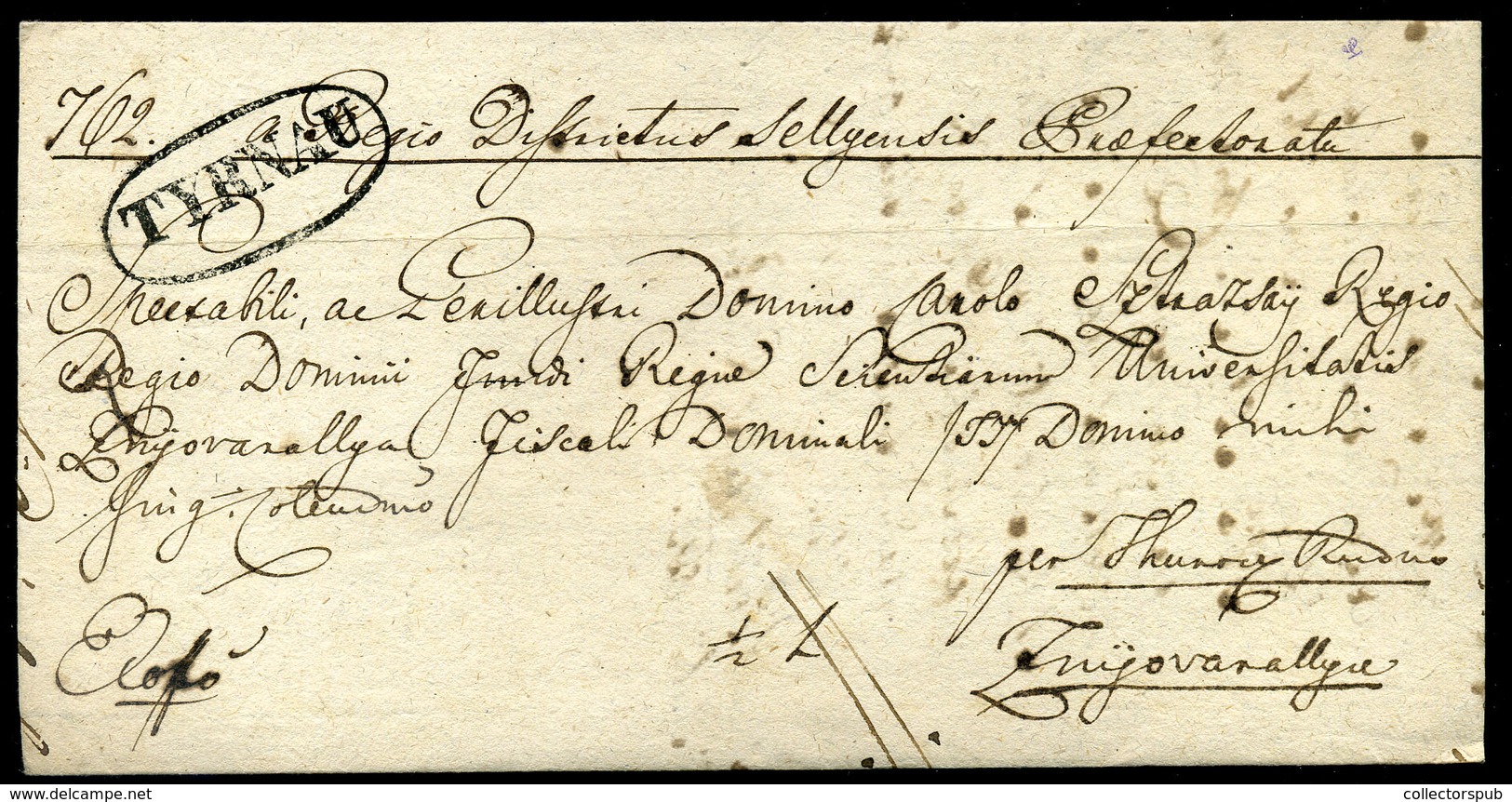 NAGYSZOMBAT 1833. Szép Levél , Tartalommal "TYRNAU" Znióváraljára  /  Nice Letter Cont. "TYRNAU" To Znióváralja - Other & Unclassified