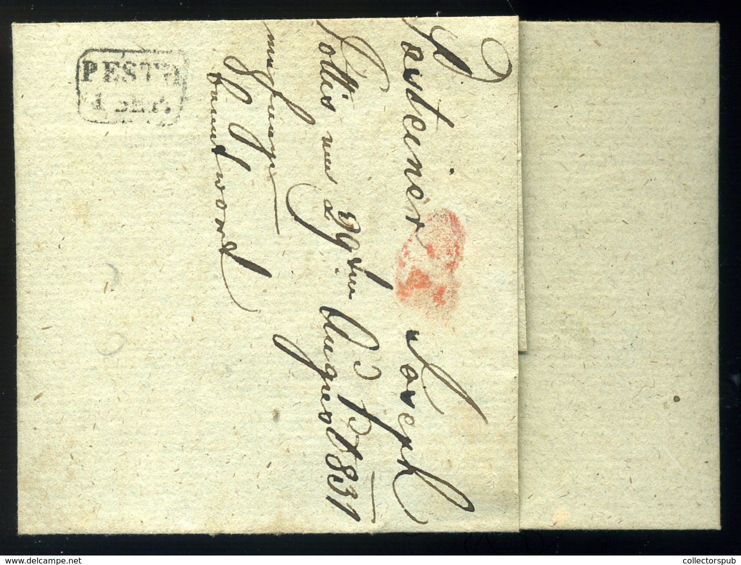 NESZMÉLY 1841. Szép Portós Levél, Tartalommal Pestre Küldve, érk. Bélyegzéssel  /  1841 Nice Unpaid Letter, Cont. To Pes - ...-1867 Prephilately