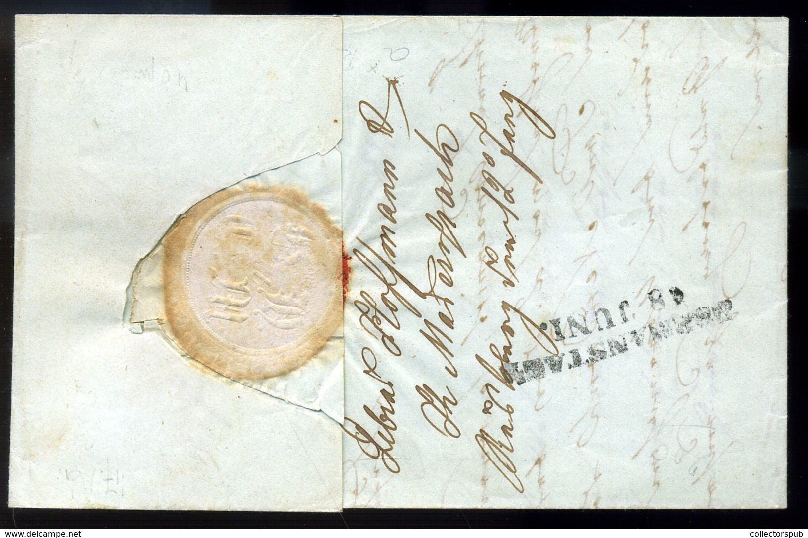 KARÁNSEBES 1847. Portós Levél, Tartalommal Nagyszebenbe Küldve , érkezési Bélyegzéssel  /  1847 Unpaid Letter Cont. To N - ...-1867 Prephilately