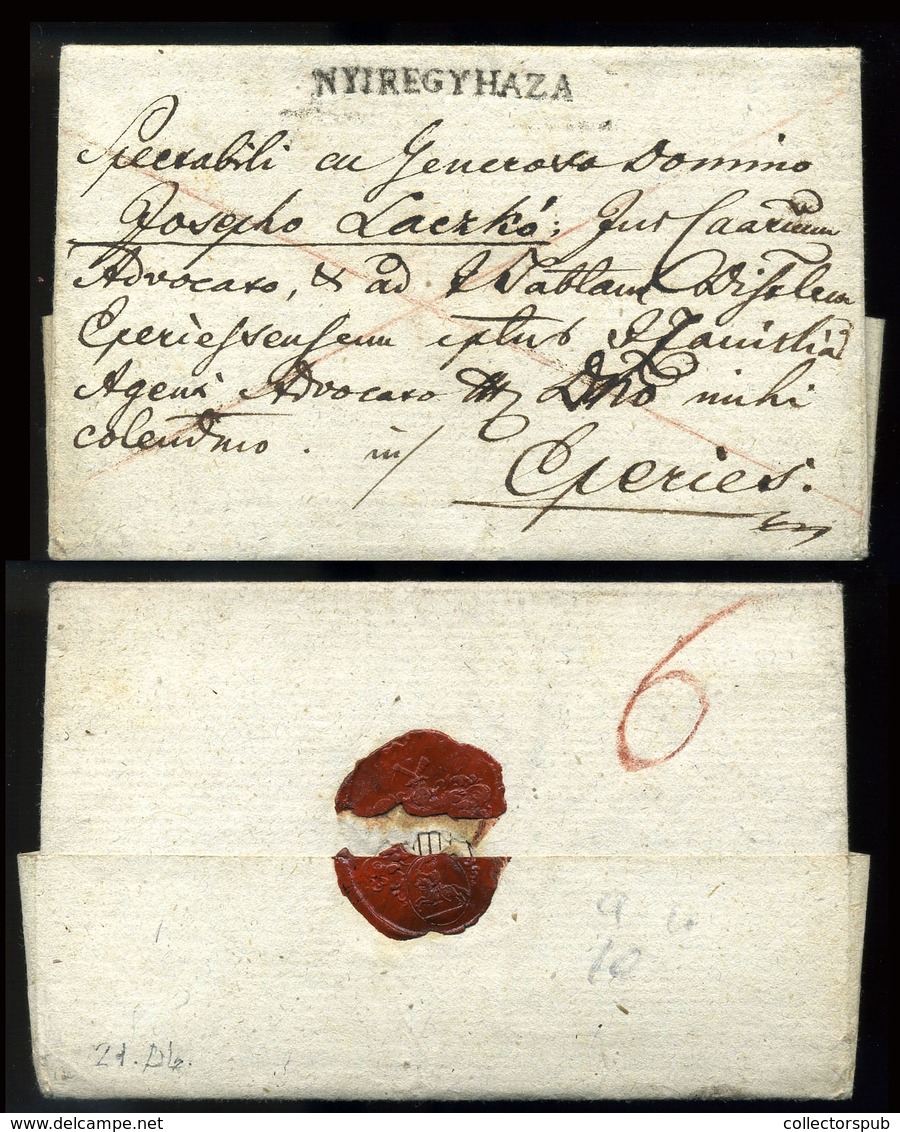 NYÍREGYHÁZA 1824. Szép Franco Levél, Tartalommal Eperjesre Küldve  /  Nice Franco Letter Cont. To Eperjes - ...-1867 Prephilately