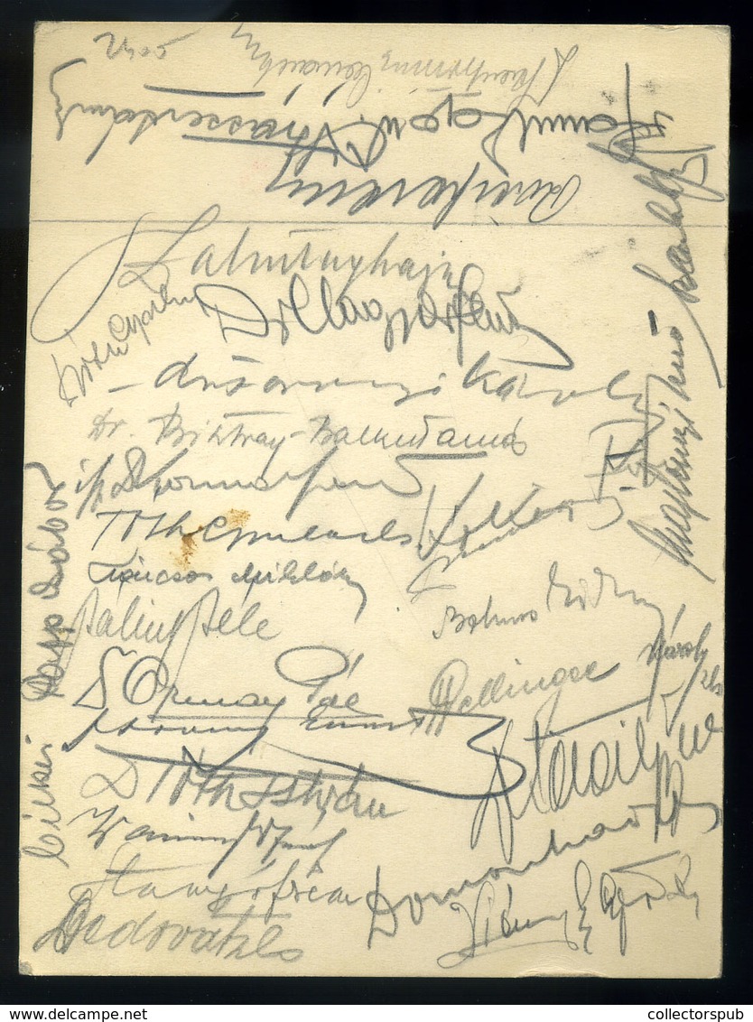 MENÜKÁRTYA , 1934. HAJMÁSKÉR , Rajzolt Menükártya, Aláírásokkal ! Ritka Darab!  /  MENU CARD  1934 Signatures Rare - Zonder Classificatie