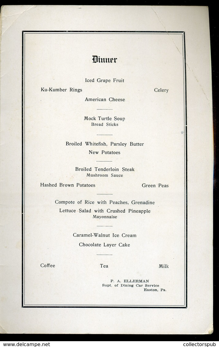 MENÜKÁRTYA , 1928. NEW YORK . Magyar Zarándoklat A Kossuth Emlékmű Leleplezése Alkalmából!   /  MENU CARD 1928 NEW YORK  - Zonder Classificatie