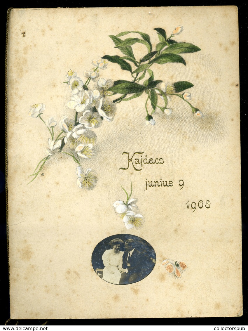 MENÜKÁRTYA , KAJDACS 1908.   /  MENU CARD KAJDACS 1908 - Zonder Classificatie