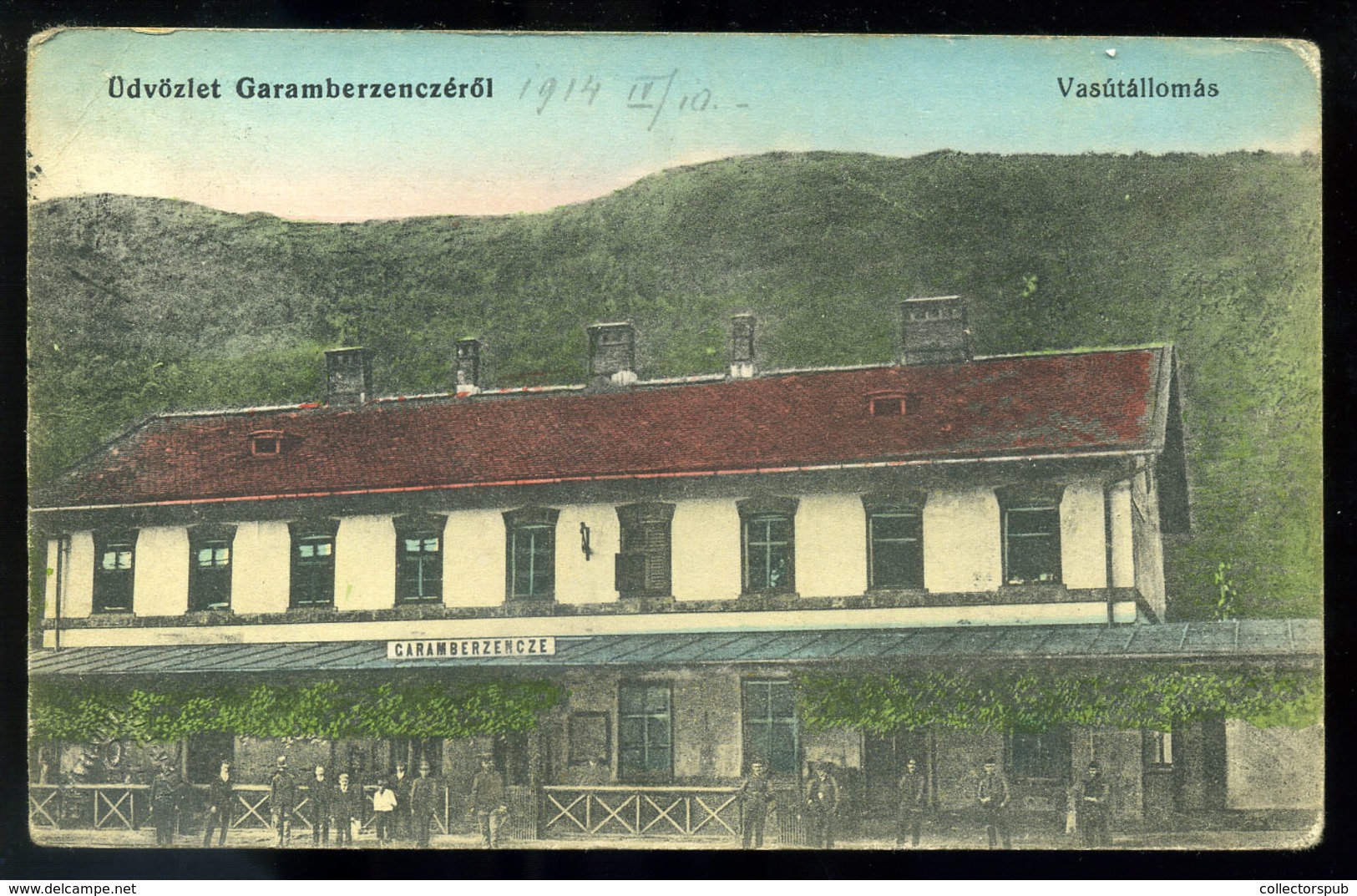 GARAMBERZENCE 1914. Vasútállomás, Régi Képeslap  /  1914 Train Station Vintage Pic. P.card - Hungary