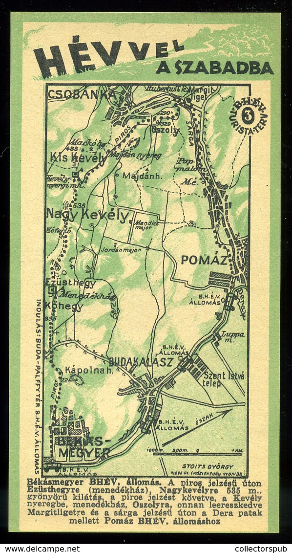 SZÁMOLÓ CÉDULA  Régi Reklám Grafika , HÉV  /  COUNTING CARD Vintage Adv. Graphics, Commuter Train - Zonder Classificatie