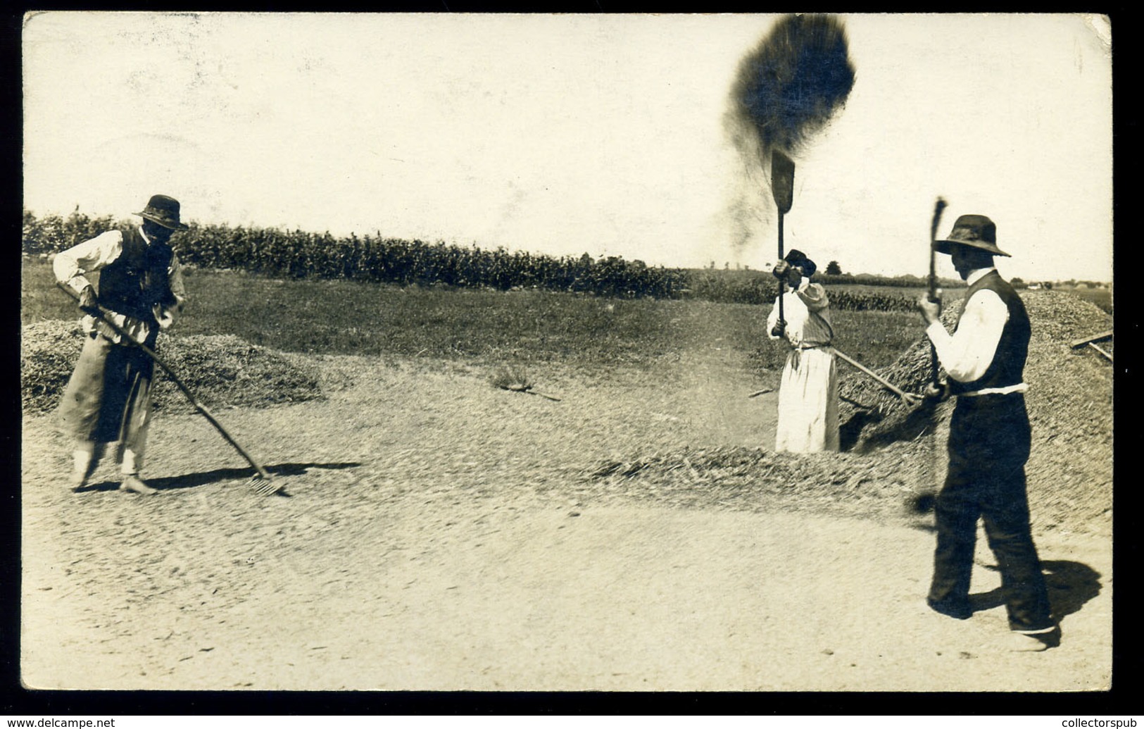 KECSKEMÉT 1930.  A Szántóföldön, érdekes Fotós Képeslap  /  1930 Plow Field, Interesting Photo Vintage Pic. P.card - Hongarije