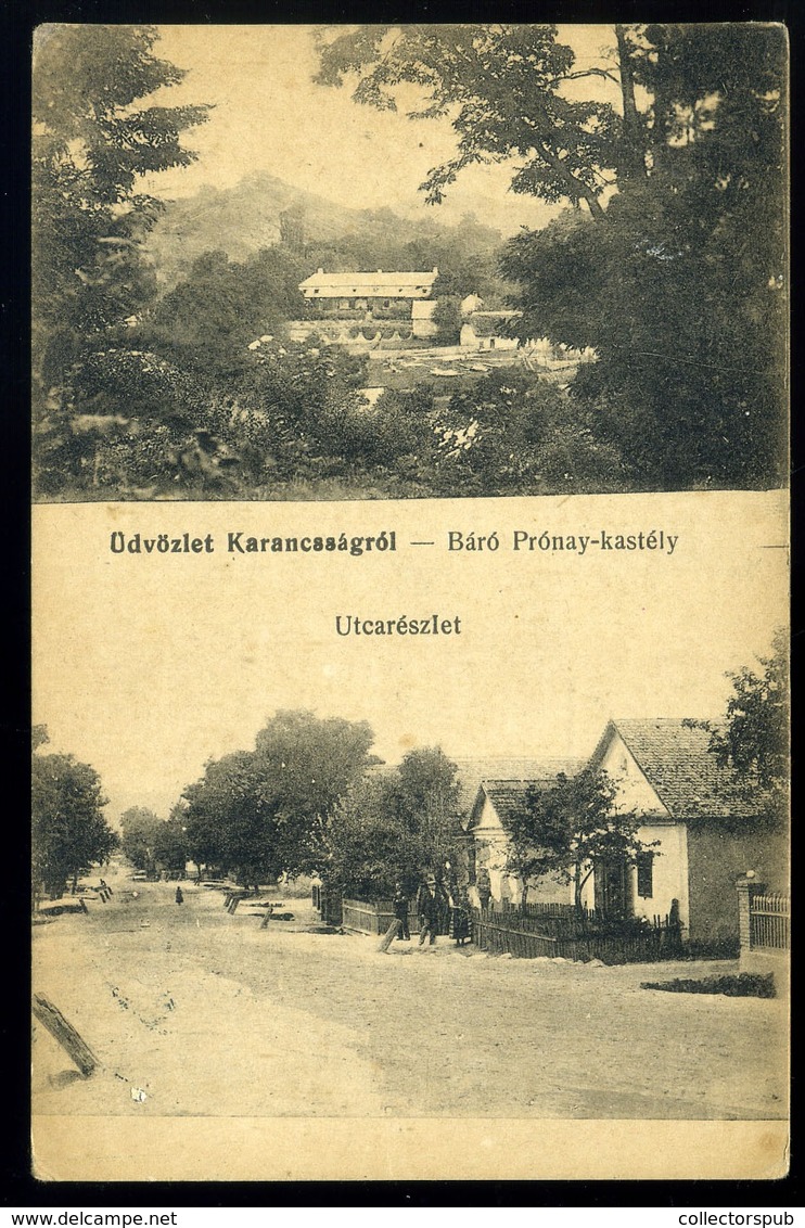 KARANCSSÁG 1918. Régi Képeslap , Kastély  /  1918 Vintage Pic. P.card, Castle - Hongarije