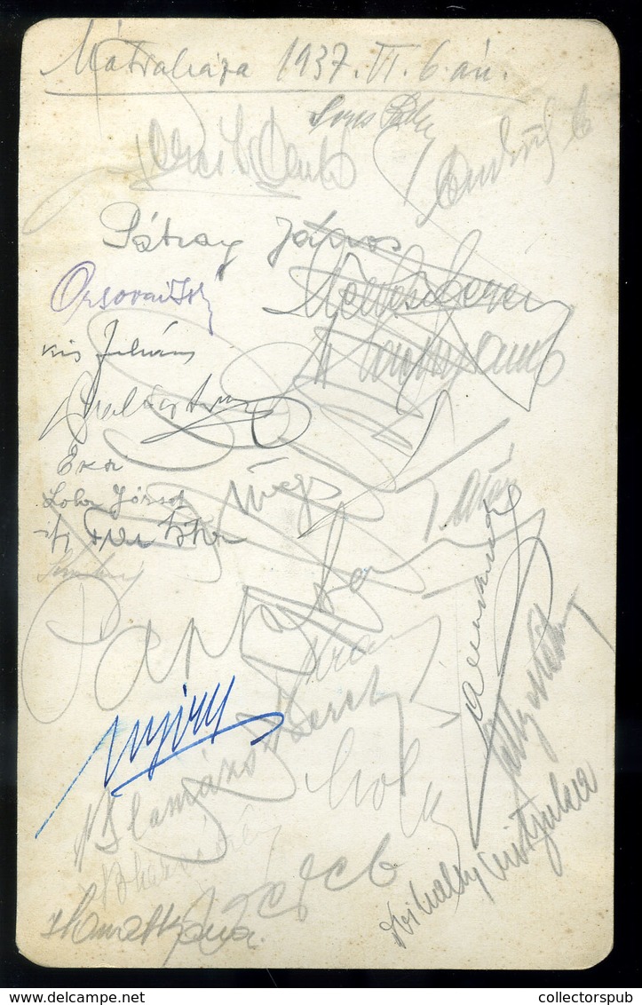 MENÜKÁRTYA , 1937. Mátraháza, Kamarakórus , Aláírásokkal  /  MENU CARD 1937 Mátraháza Camara Choir - Zonder Classificatie