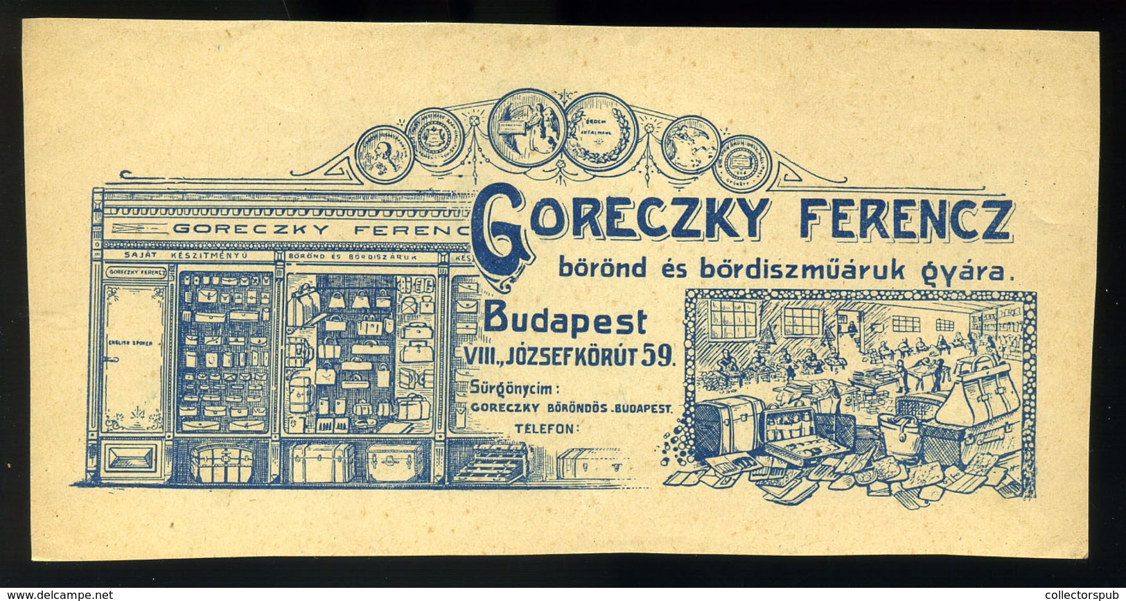 SZÁMOLÓ CÉDULA  Régi Reklám Grafika , Goreczki  /  COUNTING CARD Vintage Adv. Graphics, Goreczki - Unclassified