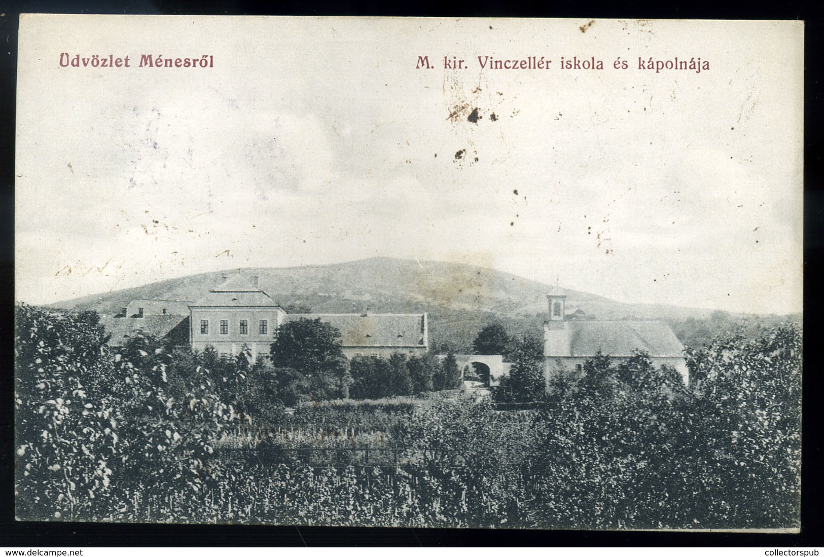 MÉNES / Miniș 1913. Vinczellér Iskola és Kápolna, Borászat Régi Képeslap  /  1913 Wine-maker School And Chapel, Winery V - Hungary