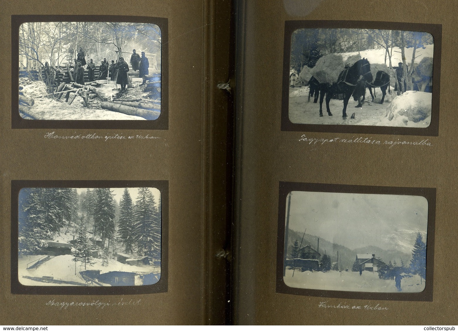 I.VH. Amatőr fotó album érdekes 50db kisméretű fotóval. Szép és érdekes !  /  WW I Amateur photo album interesting 50 sm