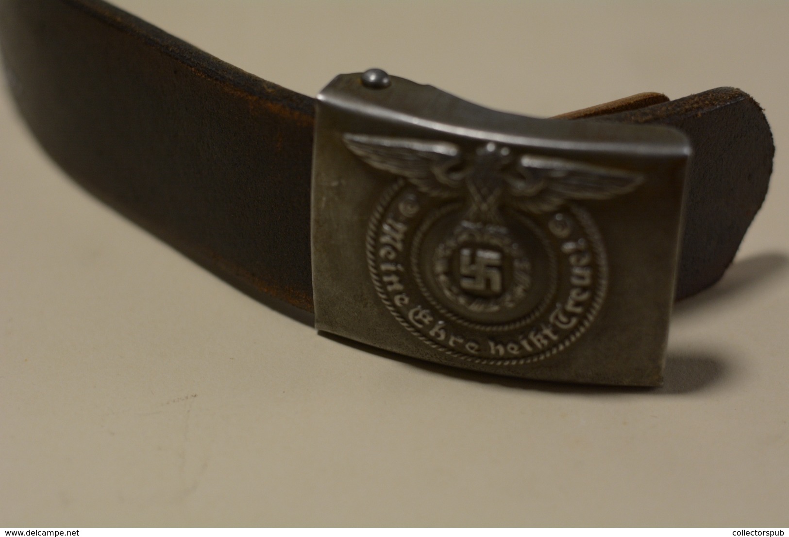 II. Világháború, Eredeti SS öv, Szép állapotban!  /  WW II Original SS Belt Buckle In Nice Condition! - Militair & Leger