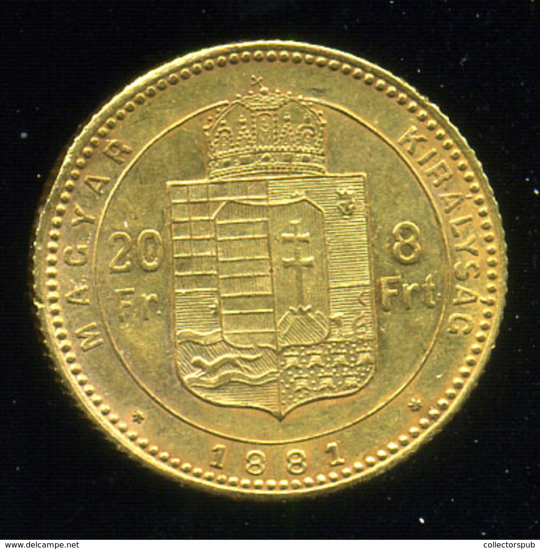 FERENC JÓZSEF 8 Forint /20 Frank 1881 - Oostenrijk