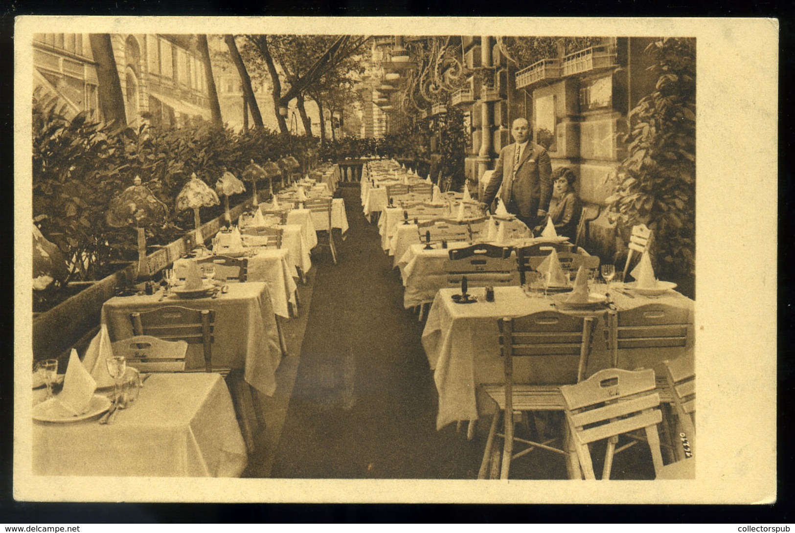 BUDAPEST 1915. Cca. Pinke József étterme, Váczi U. Régi Képeslap  /  Ca 1915 József Pinke's Restaurant Váczi St. Vintage - Hungary