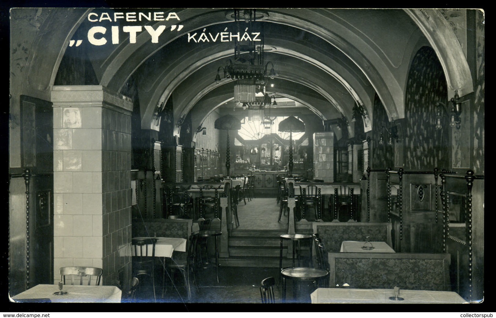 KOLOZSVÁR City Kávéház, Régi Képeslap /  City Café Vintage Pic. P.card - Hungary