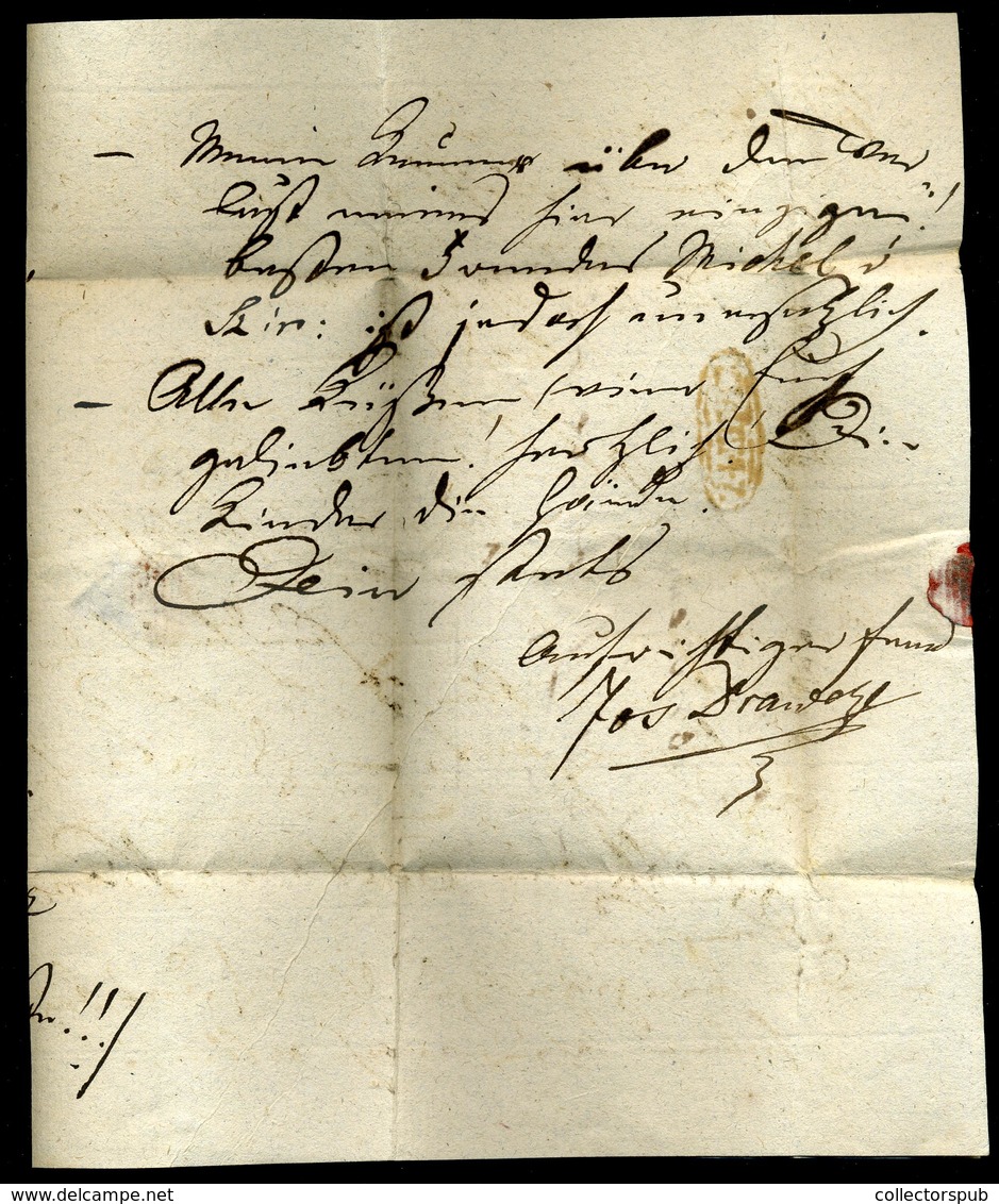 NAGYMIHÁLY 1828. Levél, Tartalommal , Gróf Dessewffy Imrének Vanyrcra Küldve.Szép Darab!  (400p)  /  Letter Cont. To Cou - Other & Unclassified