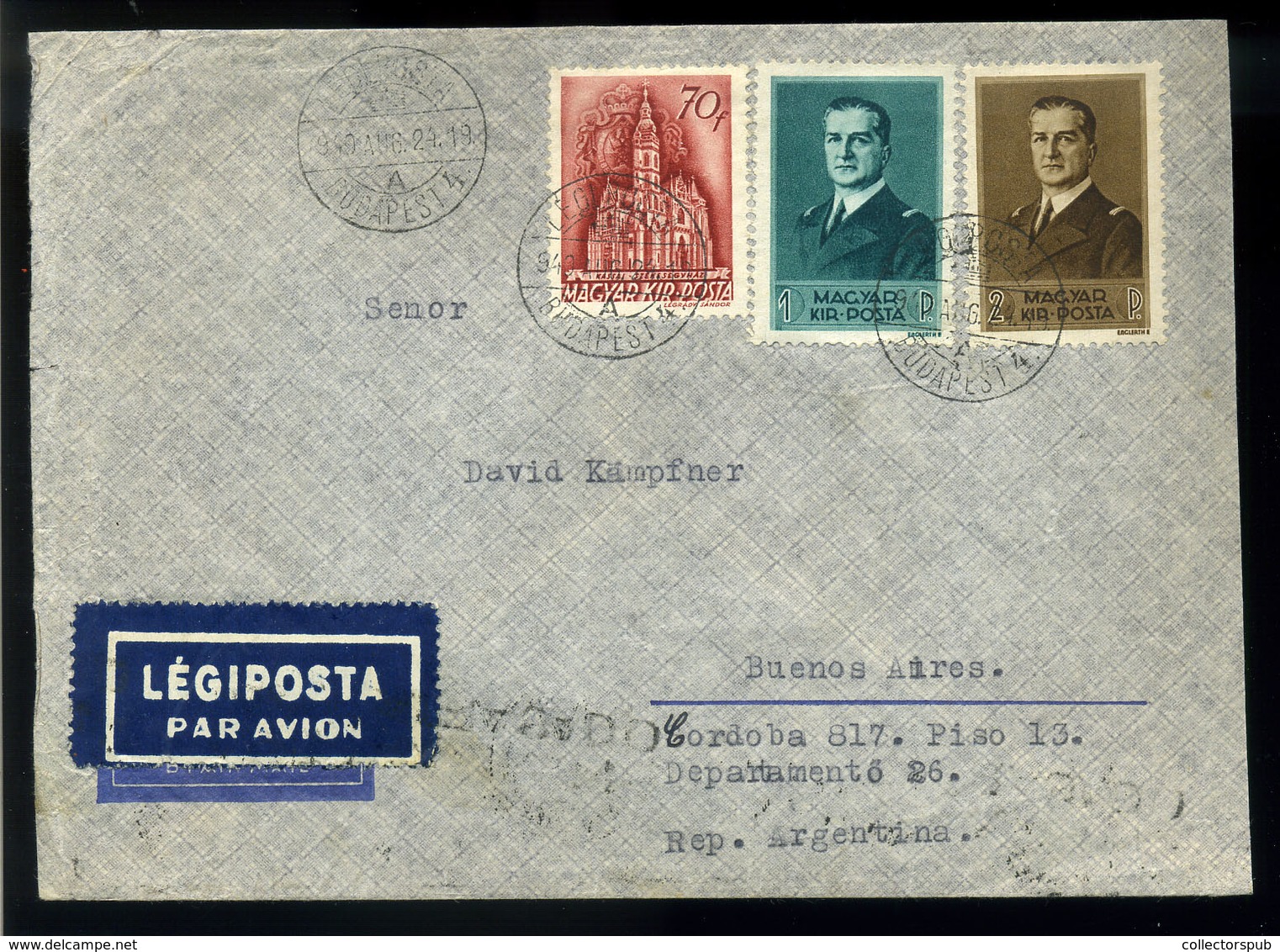 BUDAPEST 1940.. Légi Levél Argentínába  /  1940 Airmail Letter To Argentine - Covers & Documents