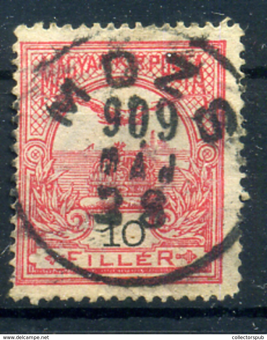 MOZS 10f  Szép Egykörös Bélyegzés - Used Stamps