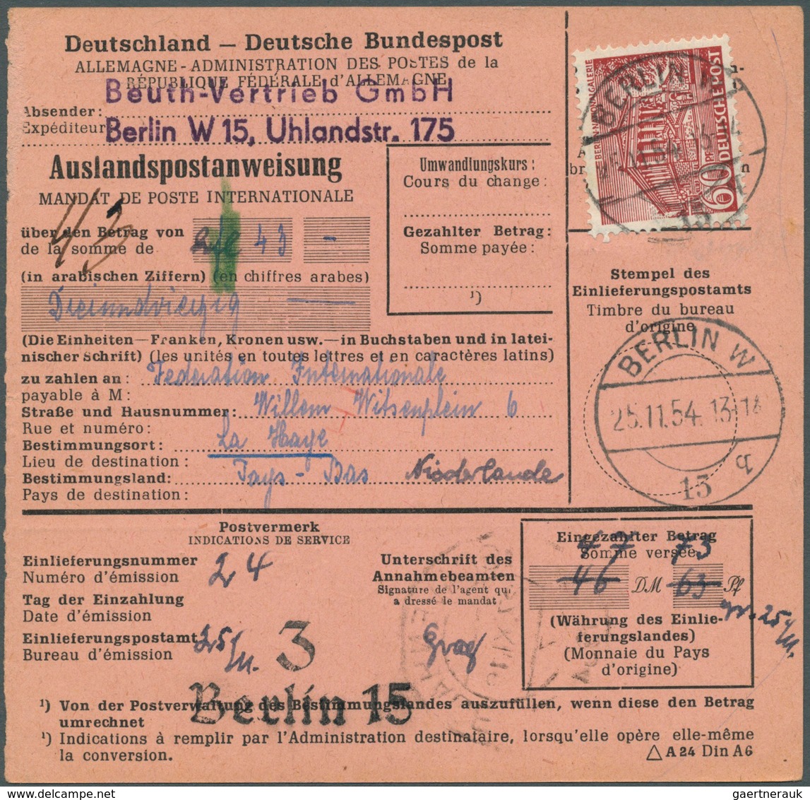Berlin: 1949, Bauten I, 40Pf Als Einzelfrankatur Sowie 50Pf U. 60Pf Jeweils Als Einzel- Und Mehrfach - Briefe U. Dokumente