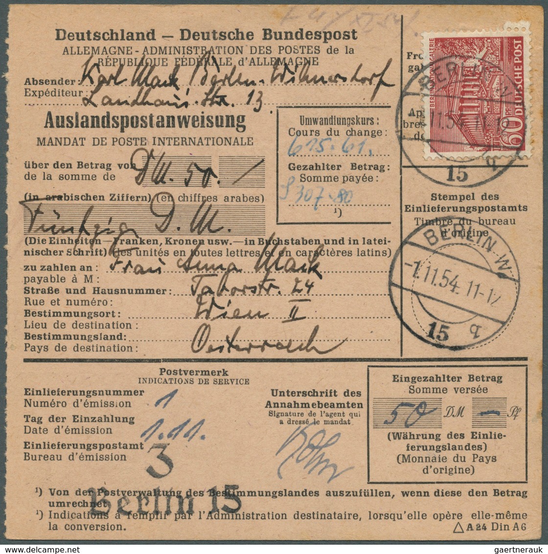 Berlin: 1949, Bauten I, 40Pf Als Einzelfrankatur Sowie 50Pf U. 60Pf Jeweils Als Einzel- Und Mehrfach - Lettres & Documents