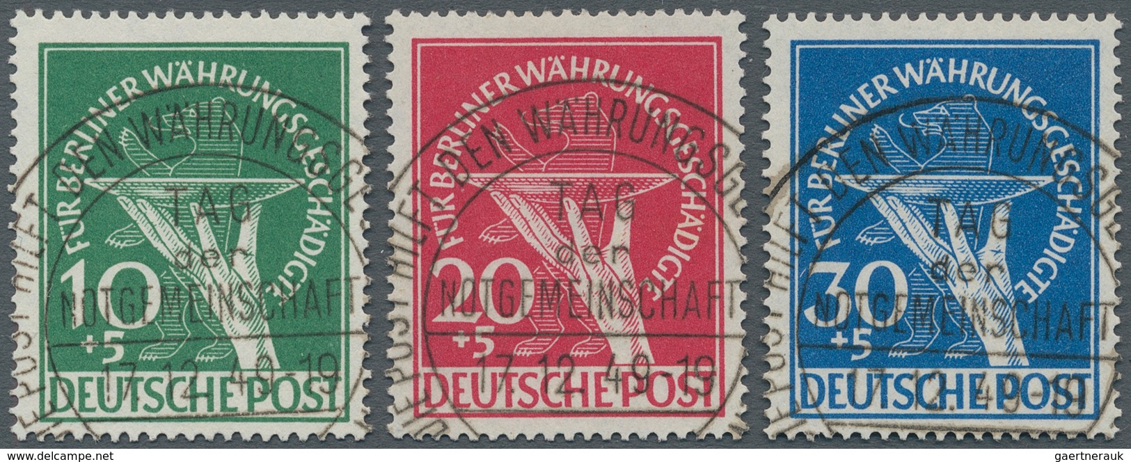 Berlin: 1949, Währungsgeschädigte, Komplett Mit Sauberen SST, Gepr. Schlegel BPP - Covers & Documents