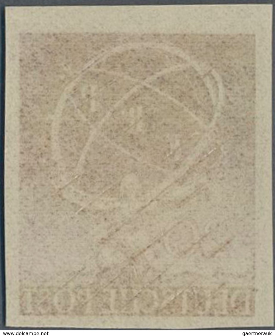 Berlin: 1950, 20 Pf "ERP" Ungezähnter PROBEDRUCK Postfrisch Mit Den üblichen Diagonalen Strichen (si - Covers & Documents