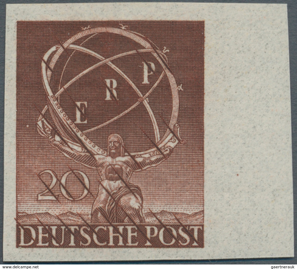 Berlin: 1950, 20 Pf. Braun Ungezähnt, Postfrisch, Incl. Der Diagonalen Striche, Die Lt. Druckerei Be - Covers & Documents