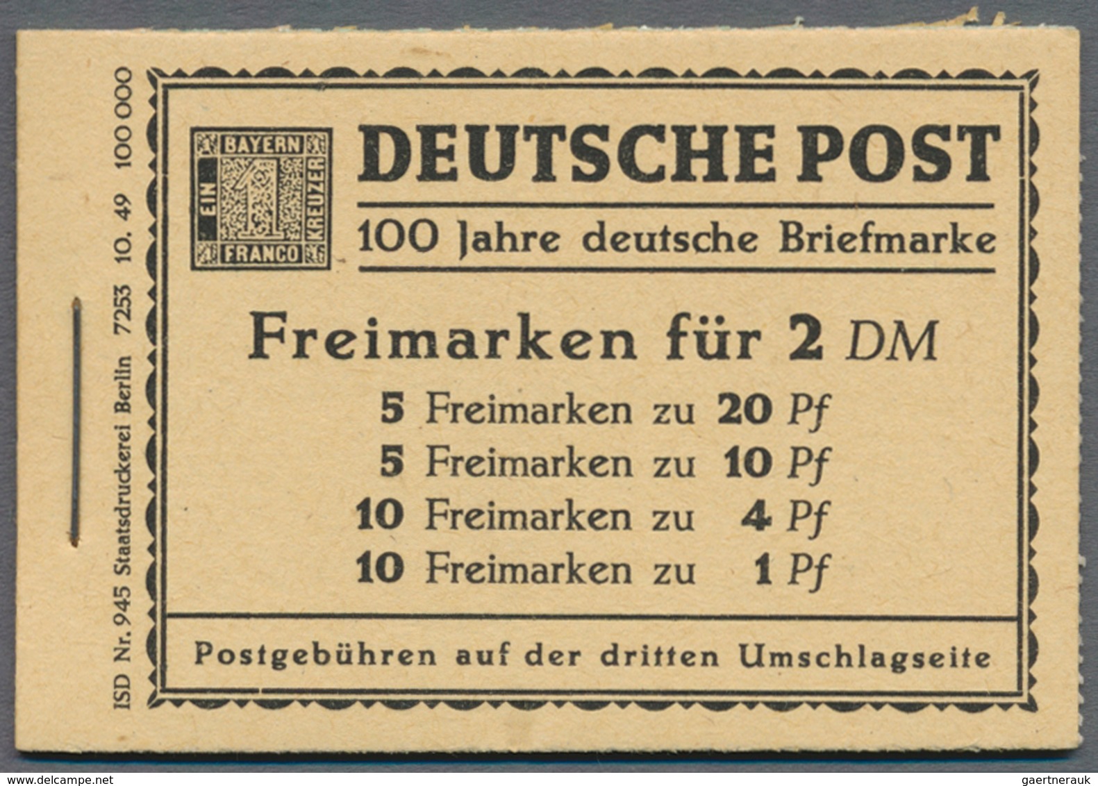 Berlin - Markenheftchen: 1949, Bauten, Komplettes Markenheftchen In Außergewöhnlich Frischer Gesamte - Booklets