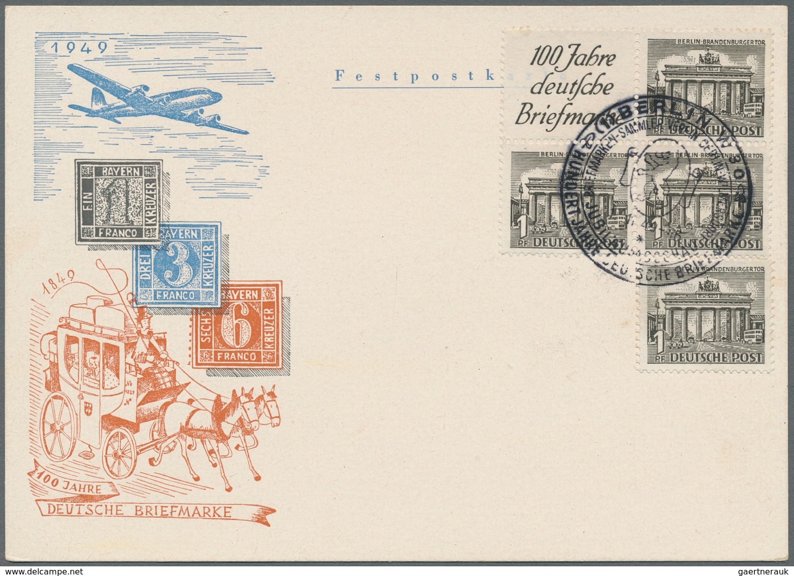 Berlin - Zusammendrucke: 1949, Sechs Zusammendrucke Auf Illustrierten FDC/FDK In Guter/sehr Guter Er - Zusammendrucke