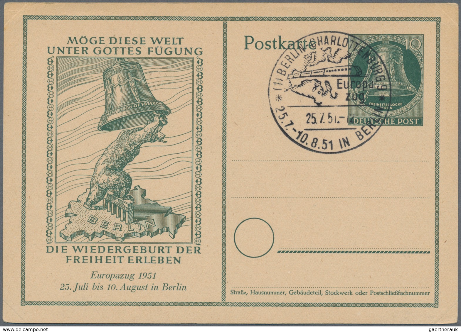 Berlin - Ganzsachen: 1950, Zehn Verschiedene Sonderpostkarten, Alle Mit SST (Mi. 670.-) - Sonstige & Ohne Zuordnung