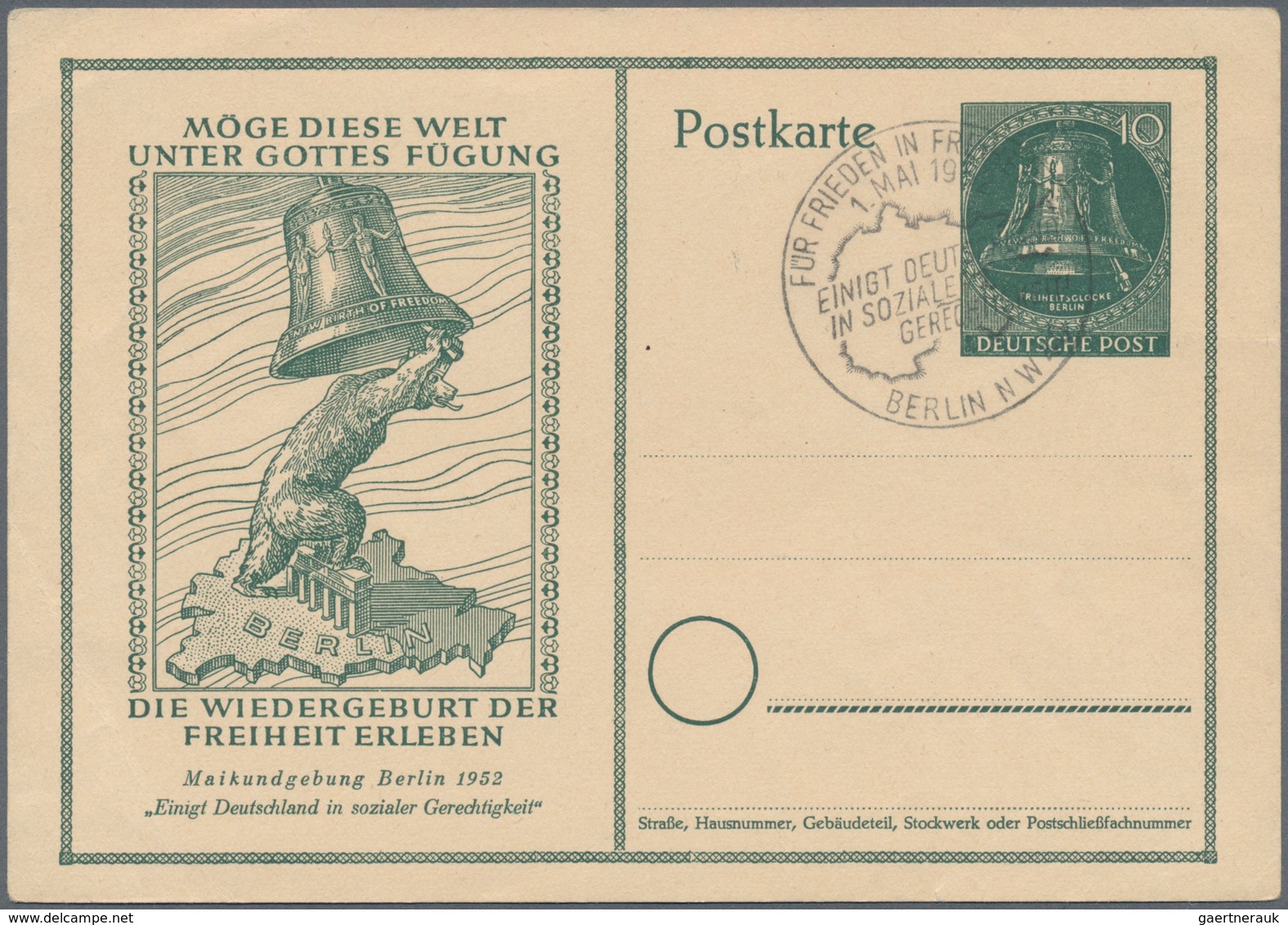 Berlin - Ganzsachen: 1950, zehn verschiedene Sonderpostkarten, alle mit SST (Mi. 670.-)
