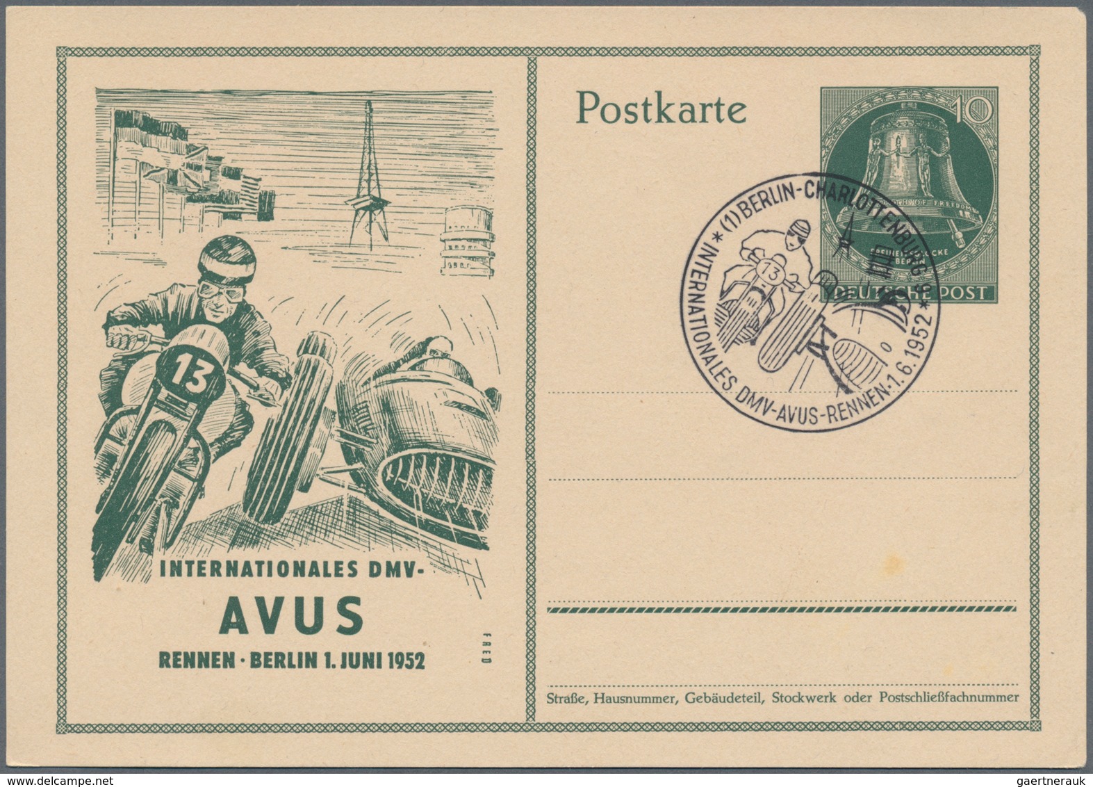 Berlin - Ganzsachen: 1950, zehn verschiedene Sonderpostkarten, alle mit SST (Mi. 670.-)