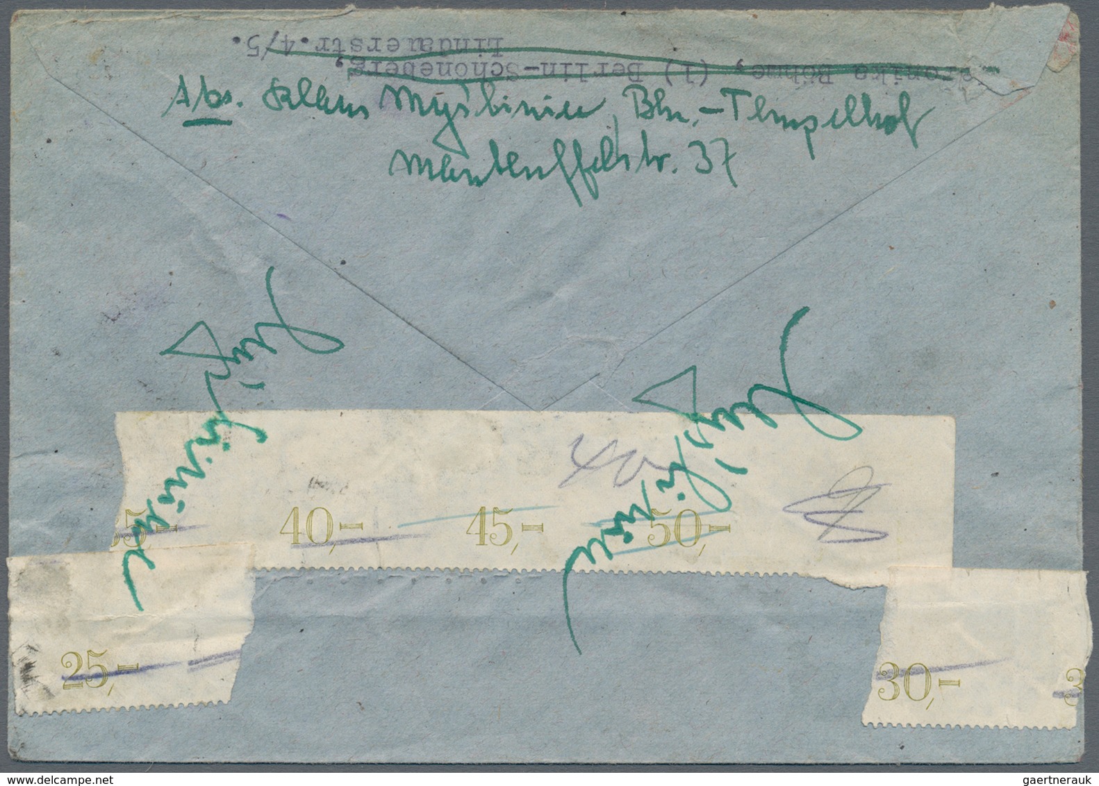 Berlin - Postschnelldienst: 1949 (22.5.), Rotaufdruck 1 M. Einzelfrankatur Auf Postschnelldienst-Bri - Briefe U. Dokumente