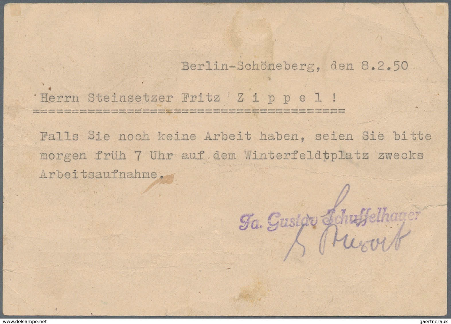 Berlin - Postschnelldienst: 20 U. Paar 30 Pf. Goethe Zusammen Auf Postschnelldienstkarte Von Berlin - Briefe U. Dokumente
