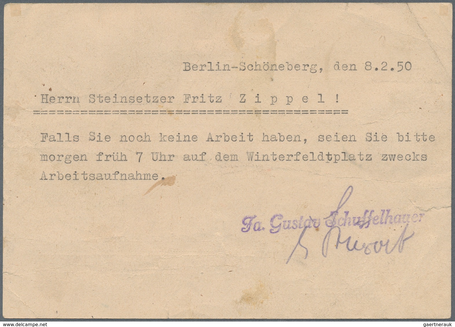 Berlin - Postschnelldienst: 20 U. Paar 30 Pf. Goethe Zusammen Auf Postschnelldienstkarte Von Berlin - Covers & Documents