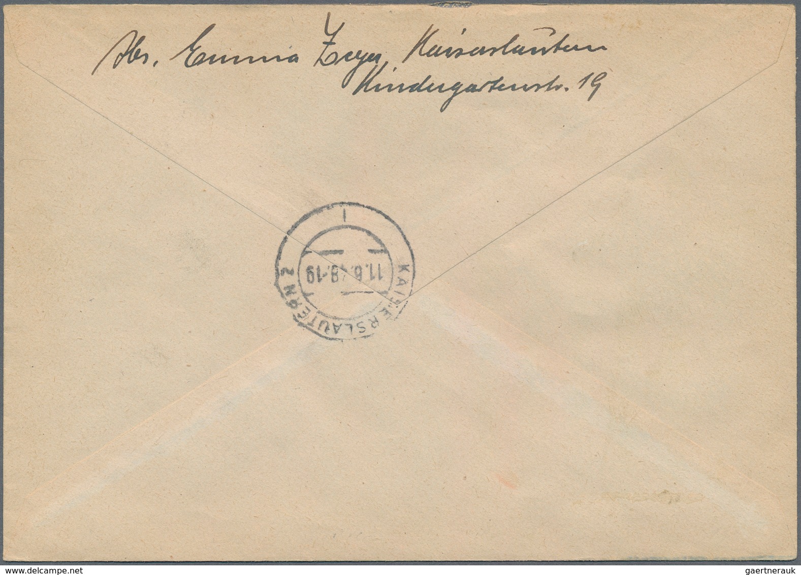 Französische Zone - Allgemeine Ausgabe: 1948. Orts-Eilboten-R-Brief "Kaiserslautern 11.6.48" Mit 10 - Autres & Non Classés