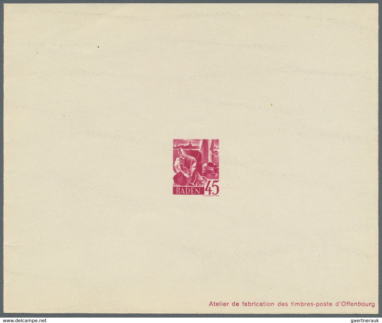 Französische Zone - Baden: 1947, 2 Pfg. Bis 1 M. Freimarken Als Ministerblocks Auf Kartonpapier Mit - Autres & Non Classés