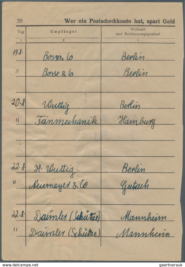 Französische Zone - Baden: 1949. Senkrechter 3er-Streifen 24 Pf Rastatt Und 2 Pf Hebel Als Verrechnu - Other & Unclassified