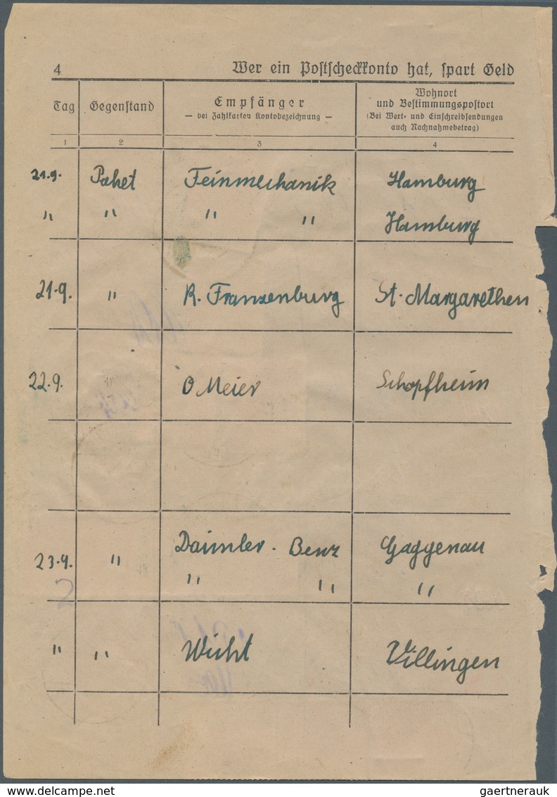 Französische Zone - Baden: 1949. 2x Senkrechter 3er-Streifen Und 2x Einzelmarke 5 Pf Mädel Sowie 2x - Sonstige & Ohne Zuordnung