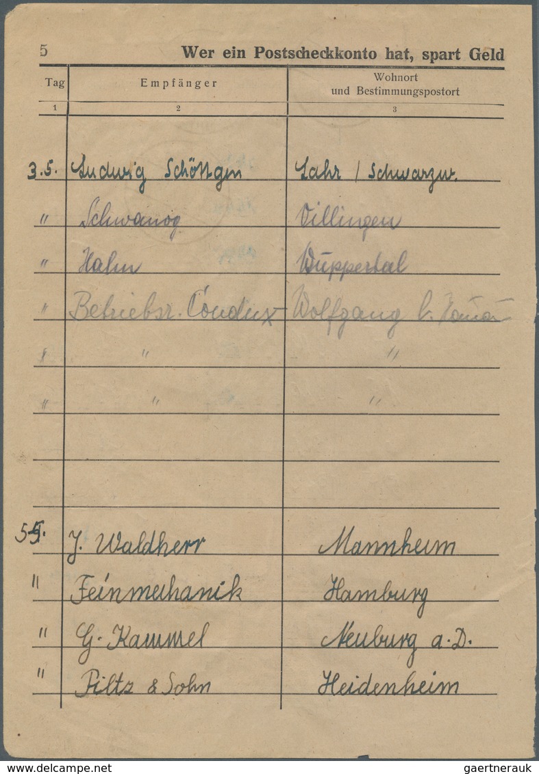 Französische Zone - Baden: 1949. Senkrechtes Paar 20 Pf Baldung, 5 Pf Mädel Und 60 Pf Hebel Als Verr - Other & Unclassified