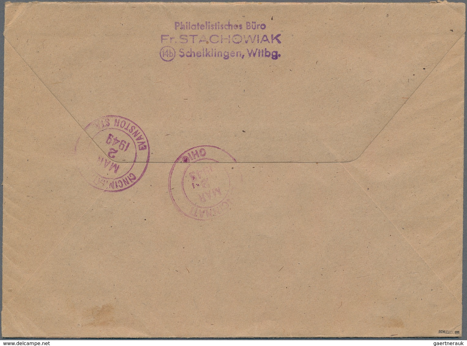 Französische Zone - Württemberg: 1949. Lp-R-Brief Mit Rot-Kreuz-Block Und Zfr. Zus. 70 Pf Und Ertsta - Autres & Non Classés