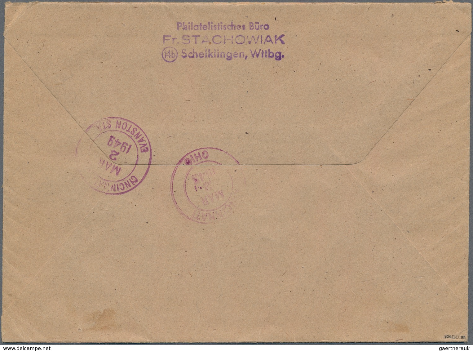 Französische Zone - Württemberg: 1949. Lp-R-Brief Mit Rot-Kreuz-Block Und Zfr. Zus. 70 Pf Und Ertsta - Other & Unclassified