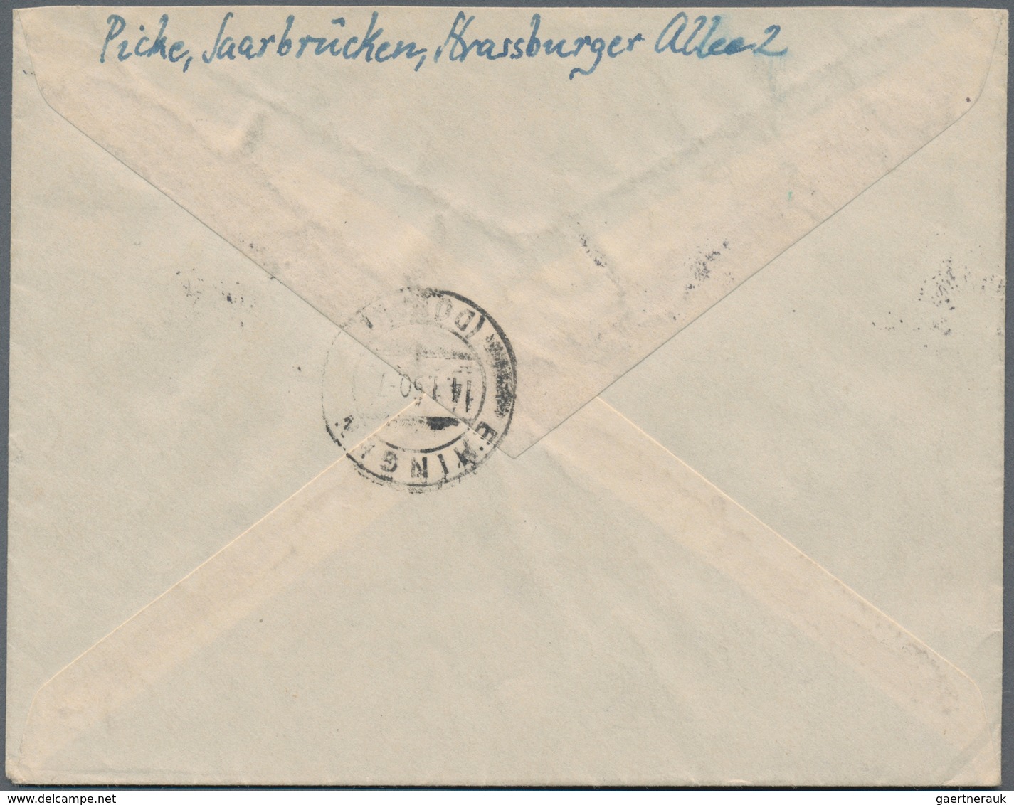 Saarland (1947/56): 1950, VOLKSHILFE 1949, Satzbrief Als Portorechter R-Eilbrief Ab "SAARBRÜCKEN 13. - Unused Stamps