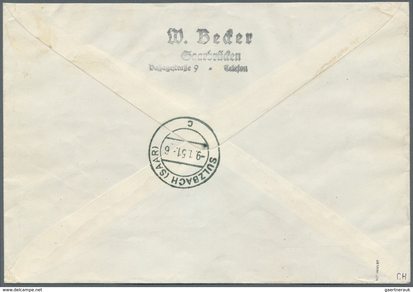 Saarland (1947/56): 1951. Europarat Kpl. Auf R-Brief, Vor Allem Wegen Der 200 Fr. Flugpostmarke Sehr - Unused Stamps