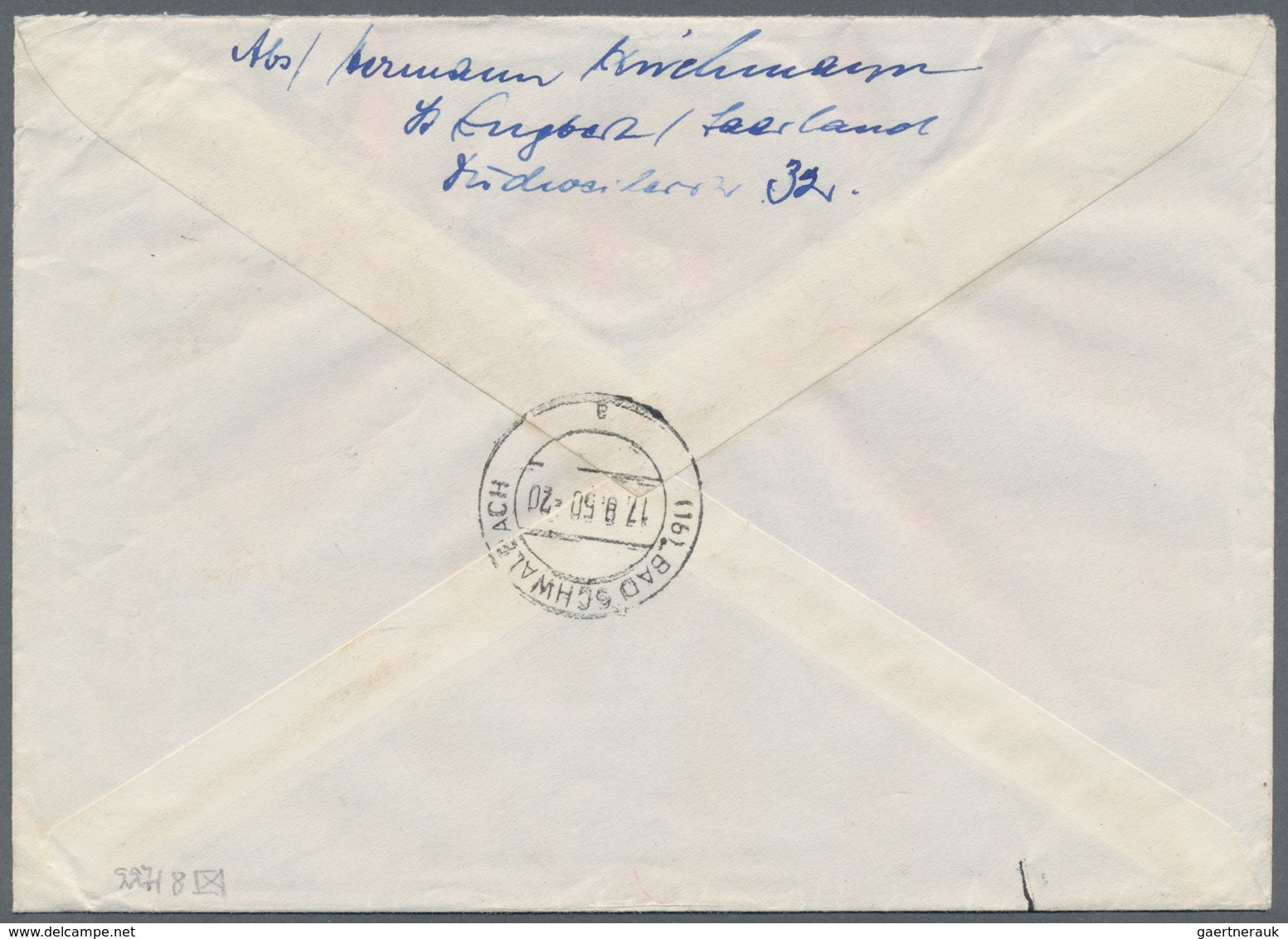 Saarland (1947/56): 1950, 25 F Und 200 Fr. Aufnahme Des Saarlandes In Den Europarat Auf R-Brief Ab " - Unused Stamps