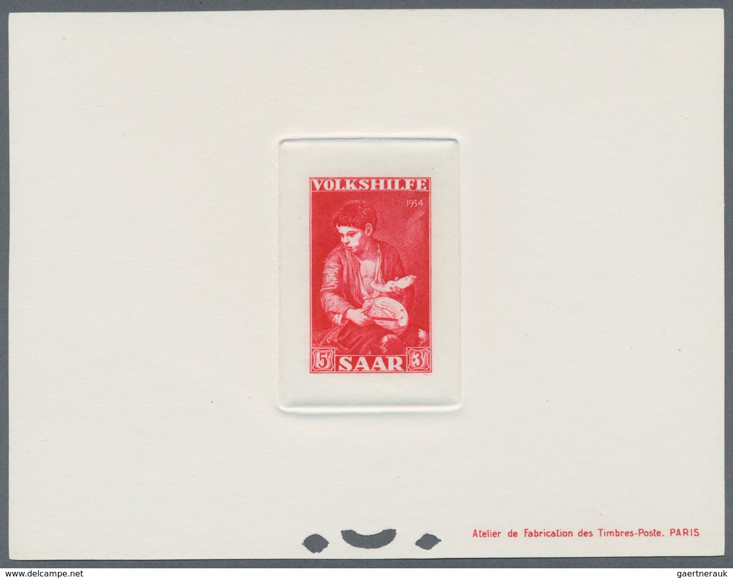 Saarland (1947/56): 1953, 15 - 30 Fr. Volkshilfe-Gemälde Komplett, Je Als Ministerblock Auf Kartonpa - Unused Stamps