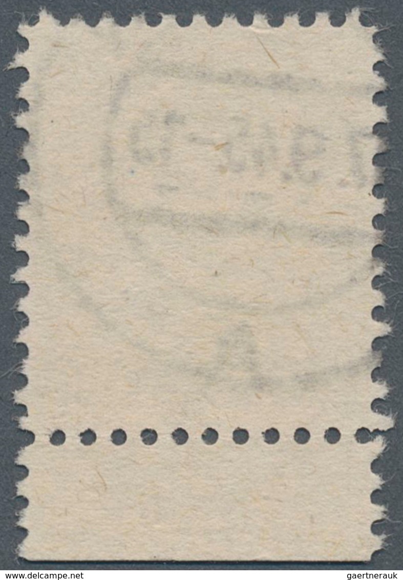 Bizone: 1945, AM-Post 12 Pf Amerikanischer Druck, Dunkel(lila)purpur Vom Bogenunterrand, Feld 99 Mit - Autres & Non Classés